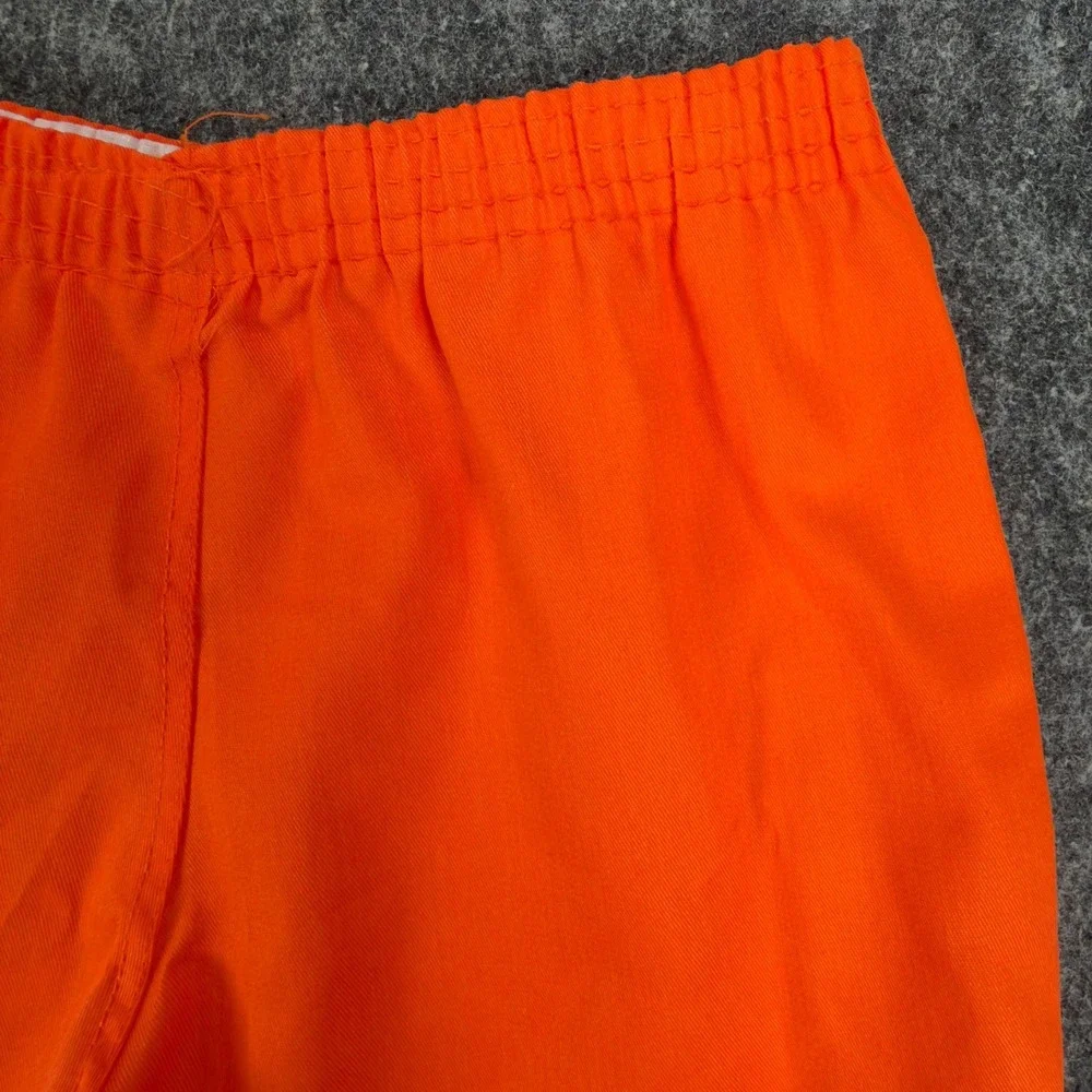 Fruit of the Loom Vintage 70s Gym Shorts Mens 28-30 Orange Deadstock NWT